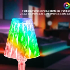 LED-bordlampe 7464010 RGB med fjernbetjening