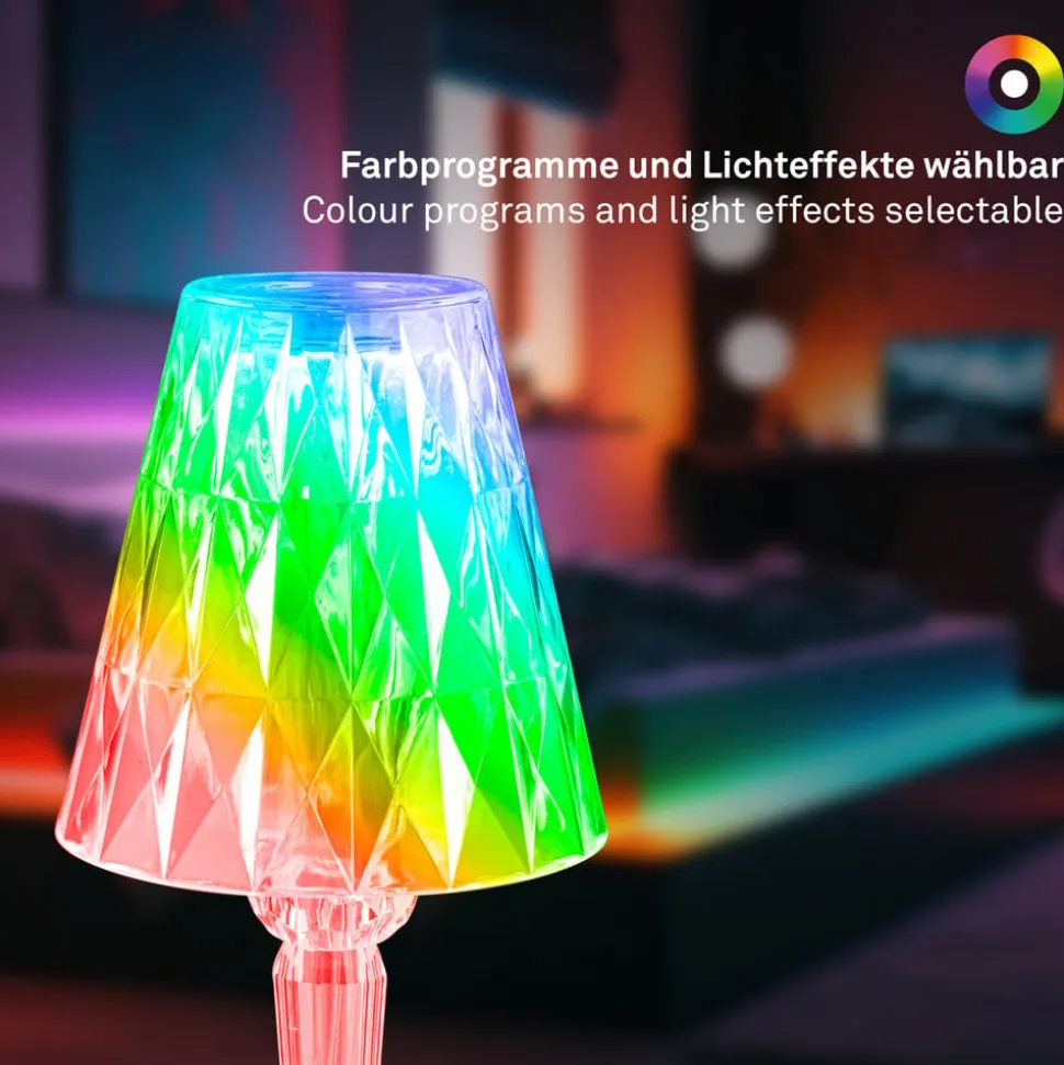 LED-bordlampe 7464010 RGB med fjernbetjening