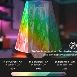 LED-bordlampe 7464010 RGB med fjernbetjening