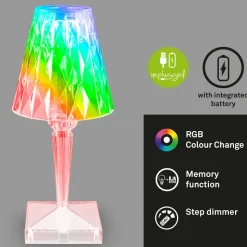 LED-bordlampe 7464010 RGB med fjernbetjening
