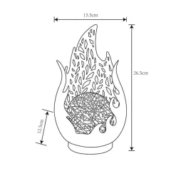 LED-bordlampe 36534, sort, guld, metal, glas