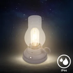 LED-bordlampe Brilo unplugged Kanea, antracit, 18 cm