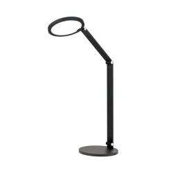 LED-bordlampe Fati, sort, højde 60 cm, aluminium, dæmper