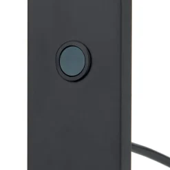 LED-bordlampe Fati, sort, højde 60 cm, aluminium, dæmper
