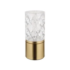 LED-bordlampe Lunki, messingfarvet, højde 19 cm, CCT