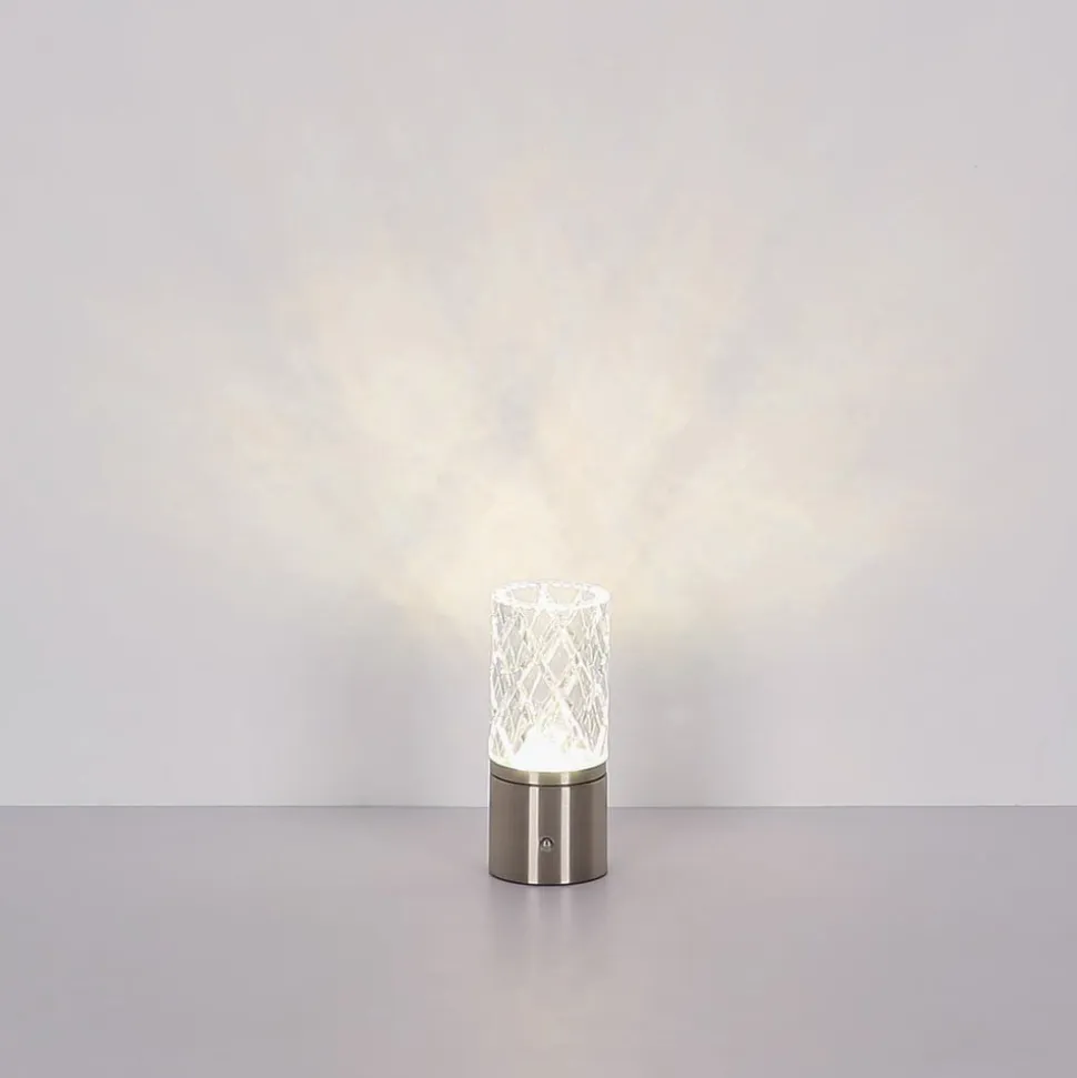 LED-bordlampe Lunki, messingfarvet, højde 19 cm, CCT