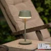 LED-bordlampe Lyon, grøn/grå, IP54, dæmper, CCT, RGB