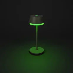 LED-bordlampe Lyon, grøn/grå, IP54, dæmper, CCT, RGB