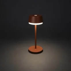 LED-bordlampe Lyon, terracotta, IP54, dæmper, CCT, RGB