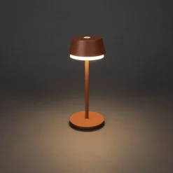 LED-bordlampe Lyon, terracotta, IP54, dæmper, CCT, RGB