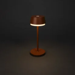 LED-bordlampe Lyon, terracotta, IP54, dæmper, CCT, RGB
