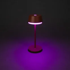 LED-bordlampe Lyon, terracotta, IP54, dæmper, CCT, RGB