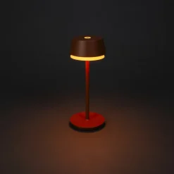 LED-bordlampe Lyon, terracotta, IP54, dæmper, CCT, RGB