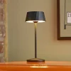 LED-bordlampe med batteri Facetta, 3-pak, sort, 22 cm, IP44