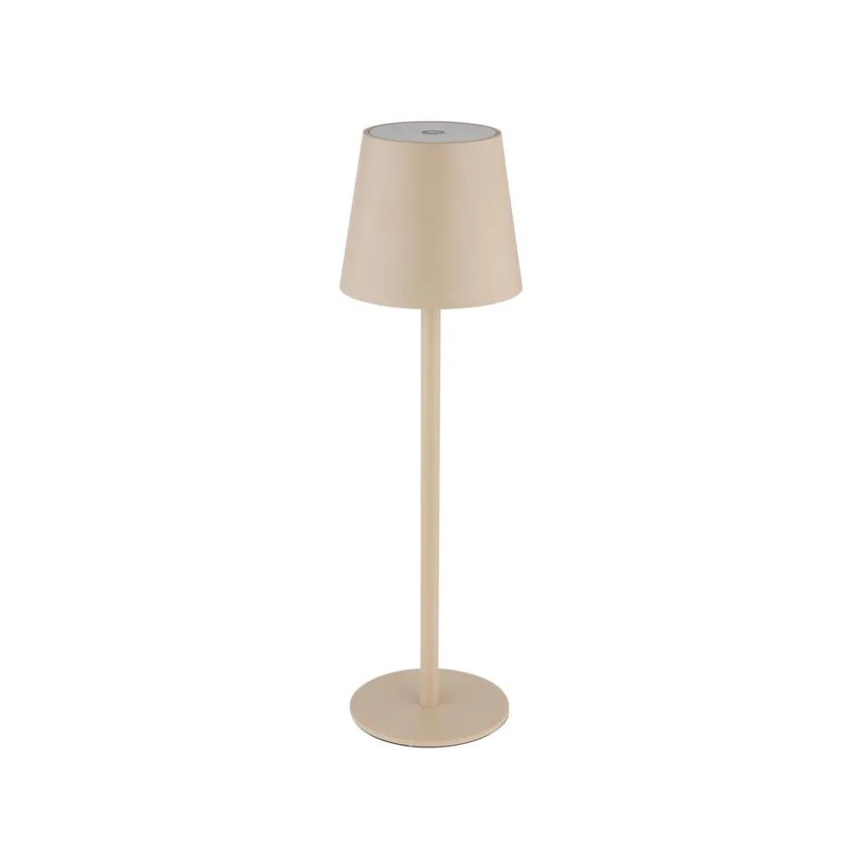 LED-bordlampe med batteri Vannie, sandfarvet, højde 36 cm, IP44