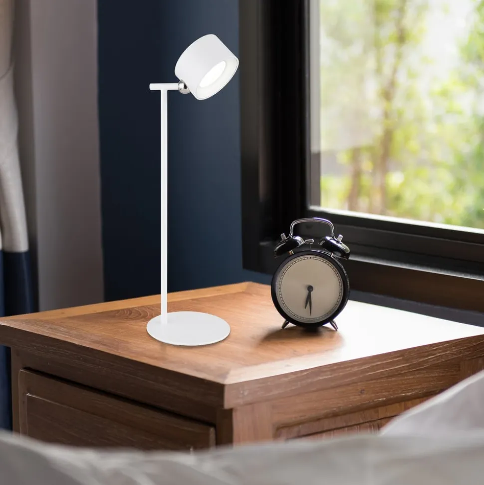 LED-bordlampe med batteri Jorje CCT 4 i 1 hvid