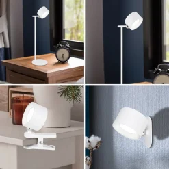 LED-bordlampe med batteri Jorje CCT 4 i 1 hvid