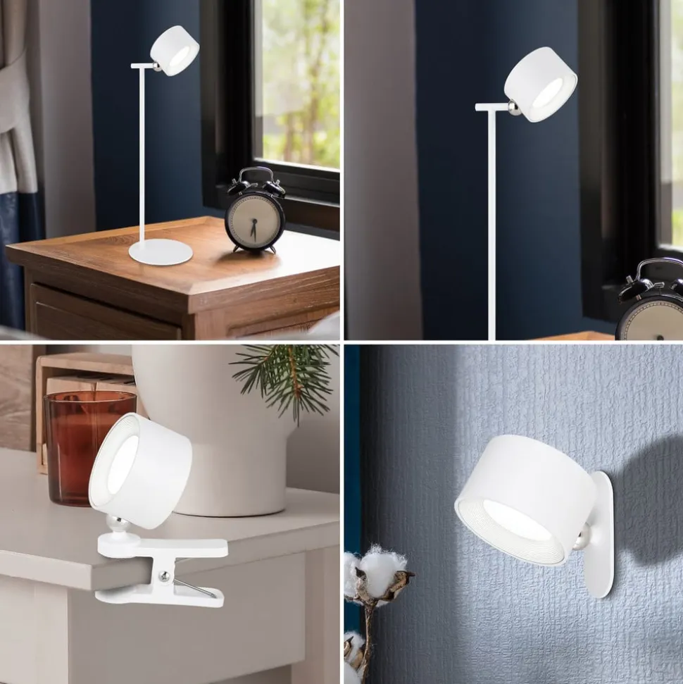 LED-bordlampe med batteri Jorje CCT 4 i 1 hvid