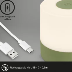 LED-bordlampe Smal, grøn, 2.700K, dæmpbar