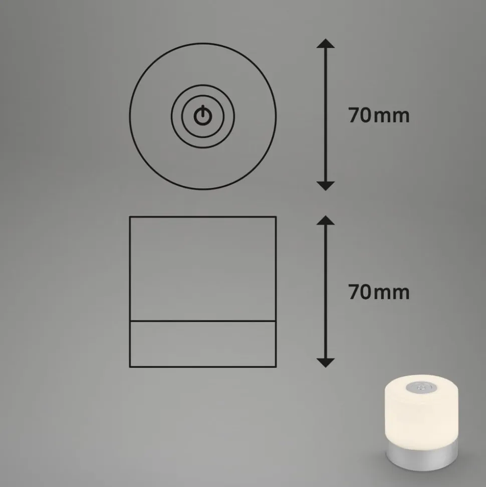 LED-bordlampe Smal, kromfarvet, 2.700K, dæmpbar