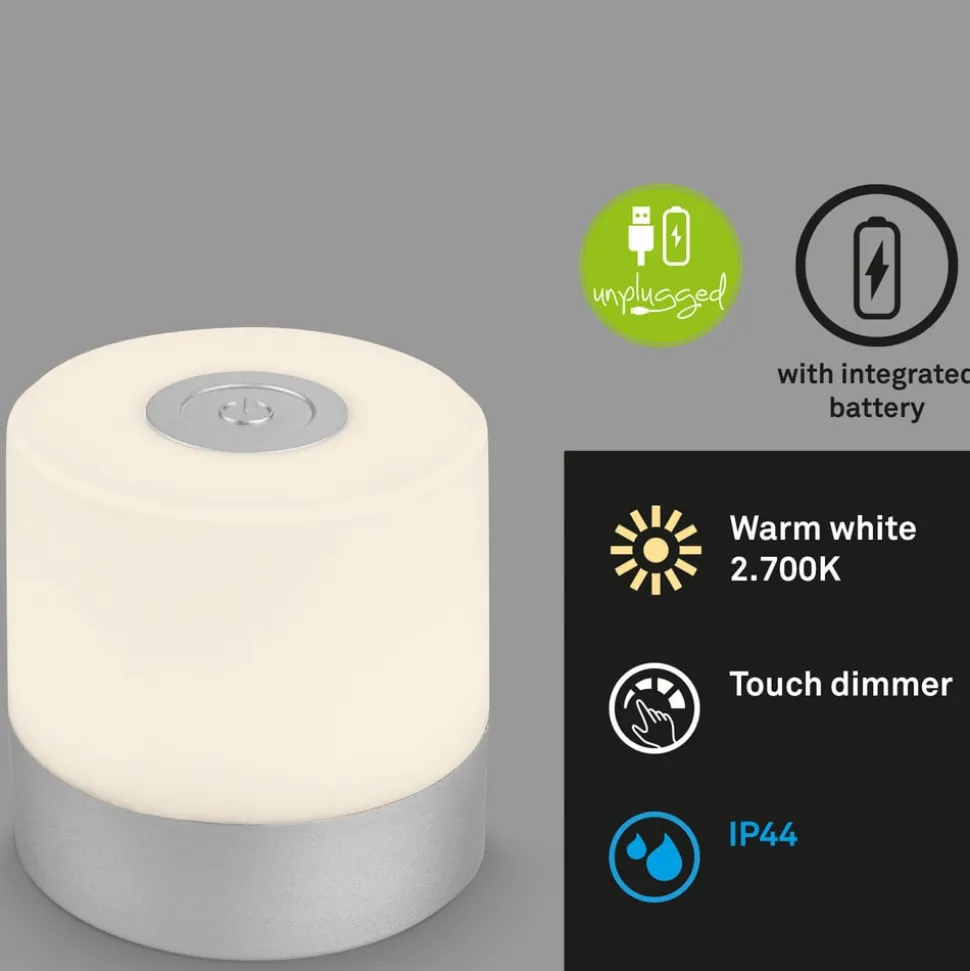 LED-bordlampe Smal, kromfarvet, 2.700K, dæmpbar