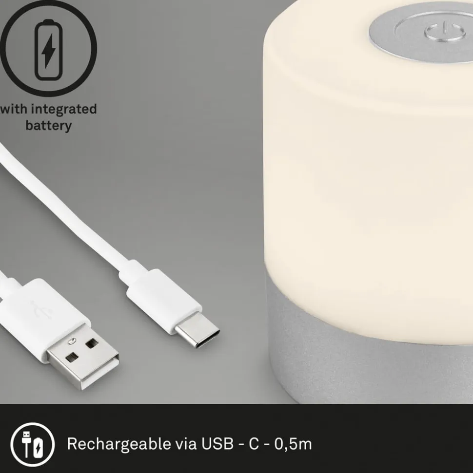 LED-bordlampe Smal, kromfarvet, 2.700K, dæmpbar