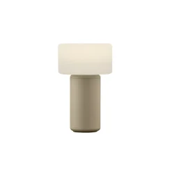 LED-bordlampe Tiny-B, sandfarvet, højde 13 cm, IP54