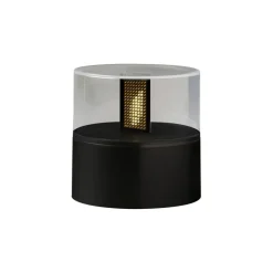 LED-dekorationslampe med flammeeffekt, sort sokkel
