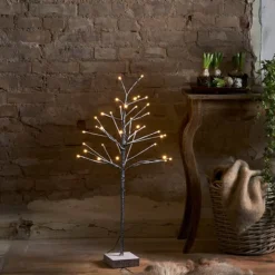 LED-dekorationstræ Snefrosttræ IP20 Højde 90 cm