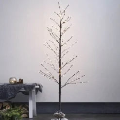 LED-dekorationstræ Tobby Tree IP44 brun højde 150 cm