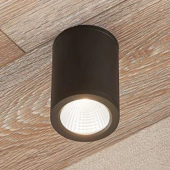 LED-downlight Embla af aluminium IP54, mørkegrå