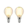 LED-dråbepære E14 4 W 2.700 K mat dæmpes, 2 stk