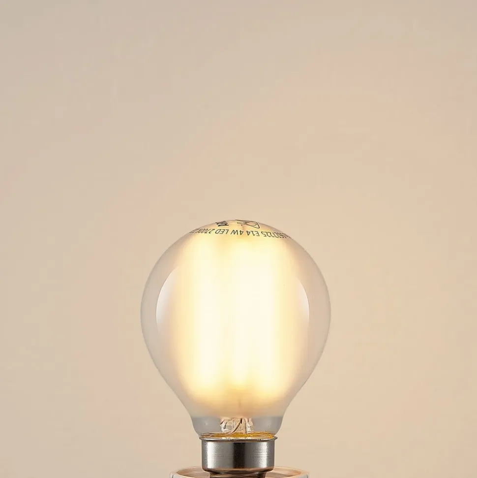 LED-dråbepære E14 4 W 2.700 K mat dæmpes, 3 stk
