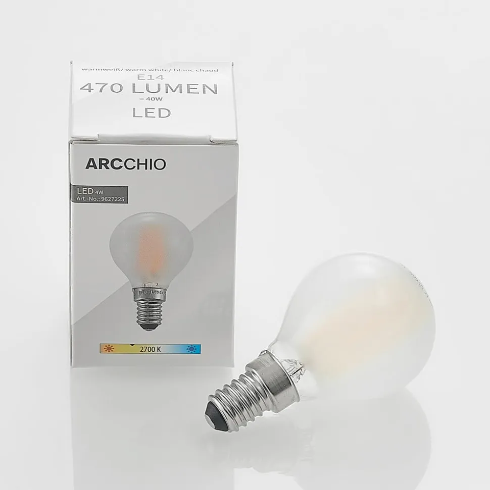 LED-dråbepære E14 4 W 2.700 K mat dæmpes, 3 stk