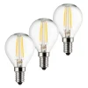 LED-dråbepære E14 4W 2.700K Filament sæt med 3 stk