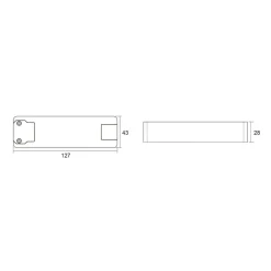 LED-driver Basic, CC, V8-40-1050mA/40V