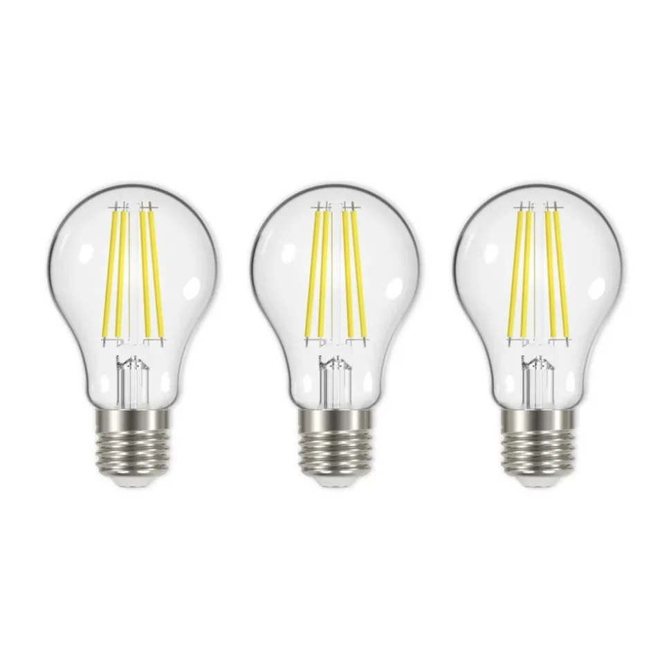 LED-filament E27 3,8 W 3.000 K 806 lm klar, 3 stk