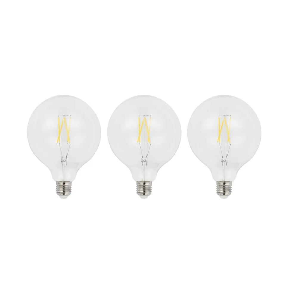 LED-filament E27 6 W 2.700 K G125 Globe klar 3 stk