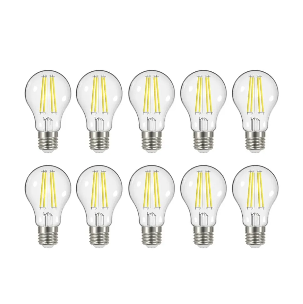 LED-filamentpære E27 3,8 W 827 806 lumen 10 stk