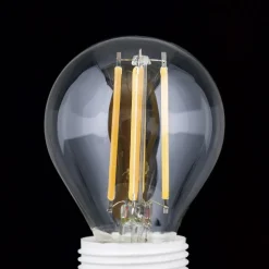 LED-filamentpære E27 G45 klar 6W 827 720lm dæmpbar