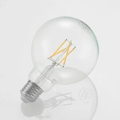 LED-filamentpære E27 4W 2.700K G95 Globe, glødetråd, klar