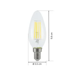 LED-filamentpære E14 4W 2.700K 3-trins dæmper