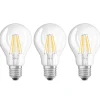 LED-filamentpære E27 7W, varmhvid, 3-pak