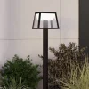 LED-gadelampe Altilia, højde 106 cm, sort, sensor