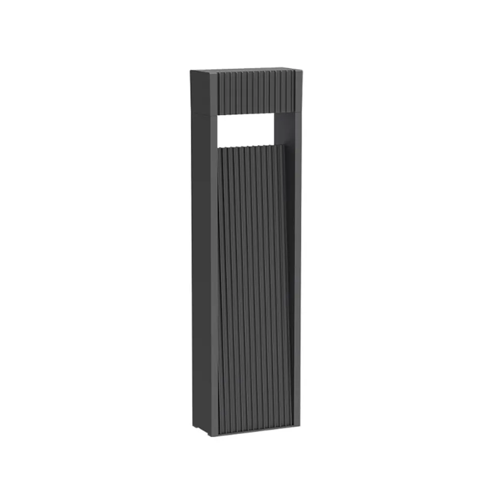 LED-gadelampe E368, grafitfarvet, aluminium, højde 60 cm