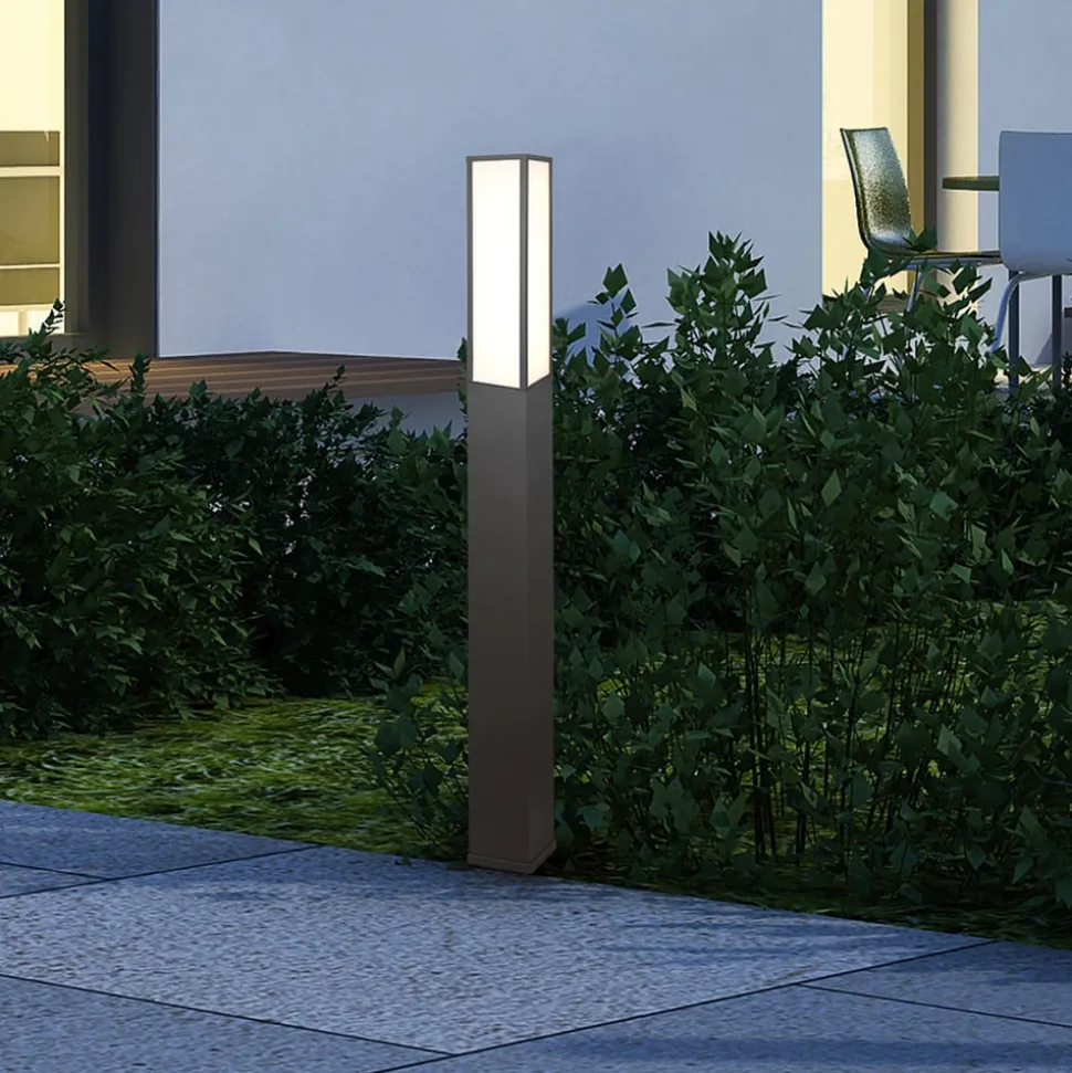 LED-gadelampe Fuerte, antracit, aluminium, IP54