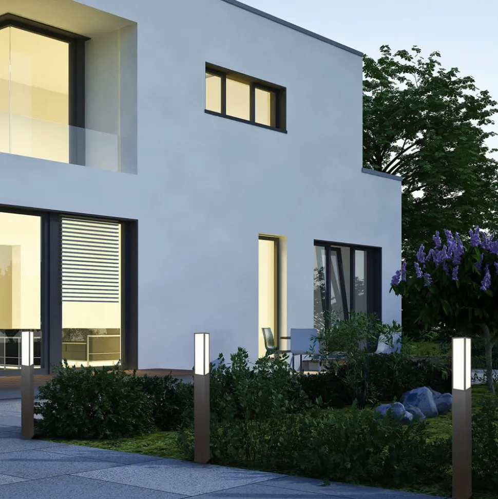 LED-gadelampe Fuerte, antracit, aluminium, IP54