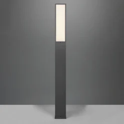 LED-gadelampe Fuerte, antracit, aluminium, IP54