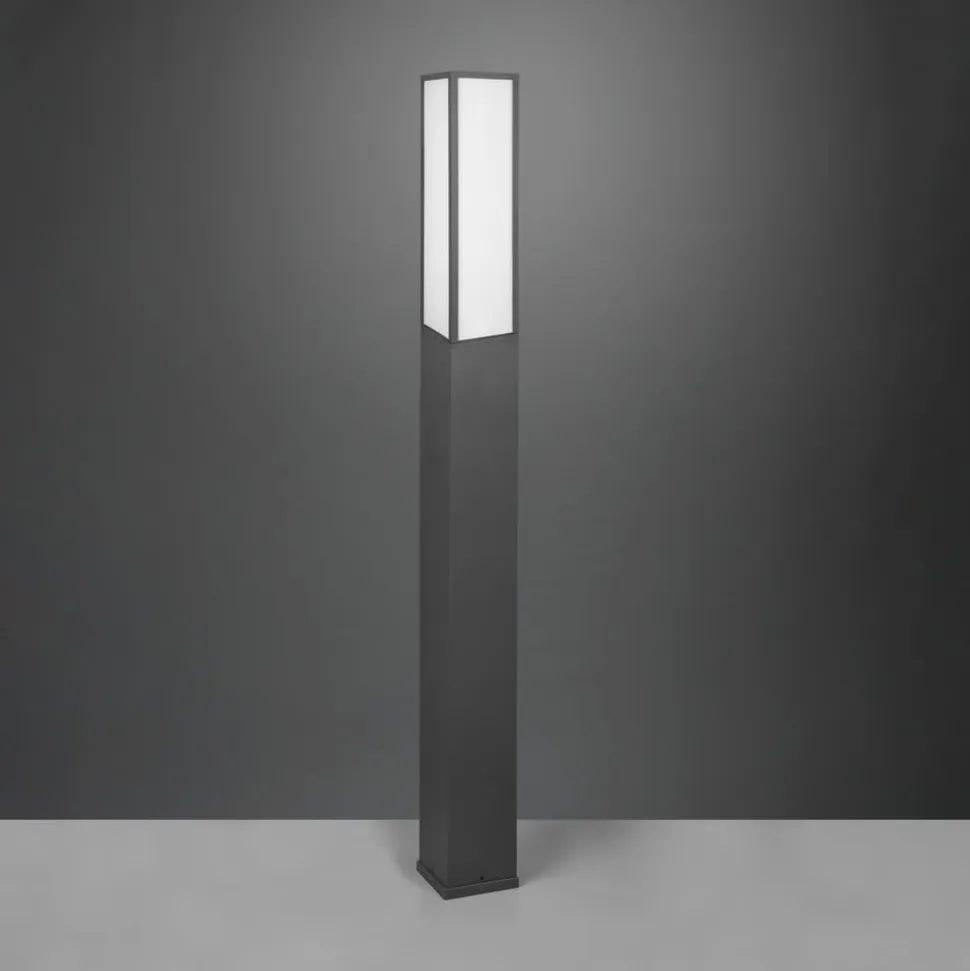 LED-gadelampe Fuerte, antracit, aluminium, IP54