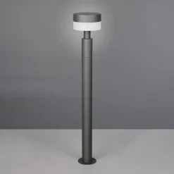 LED-gadelampe Mackenzie, højde 95 cm, antracit, støbt aluminium
